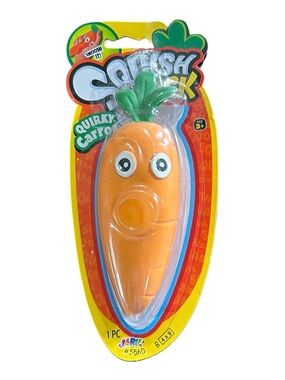 JA-RU Squish Attack Carrot Stress Relief Stretch Fidget Toy Squishy New